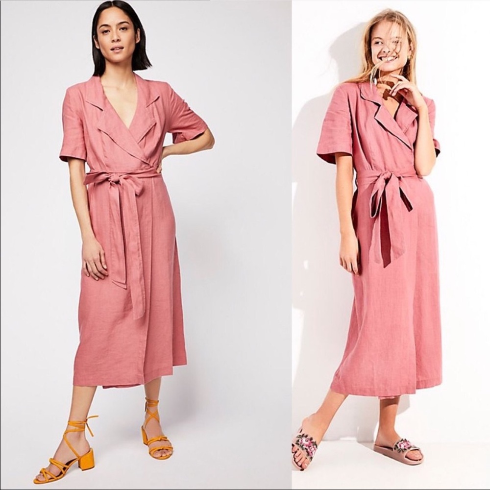 Free People Pink Wrap Dress